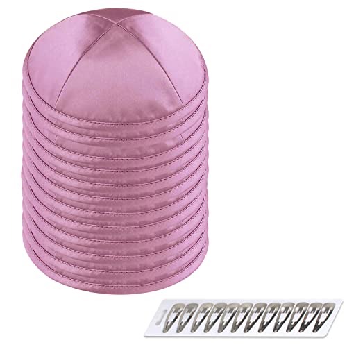 Image of Zion Judaica Deluxe Satin Kippah Yarmulkes for Kids Teens & Adults Skullcaps 6.25 inch Multi-Color Options 4 Panel Design