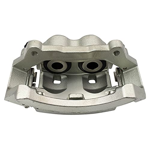 Image of TRQ Rear Performance Brake Pad, Caliper, & Rotor Kit Ceramic Vented Premium G-Coated Compatible with 2006-2008 Dodge Ram 1500 2003-2008 Ram 2500, 3500
