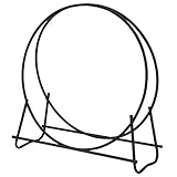 Uniflame W-1881 Black 40-Inch Diameter Tubular Firewood Log Hoop Rack