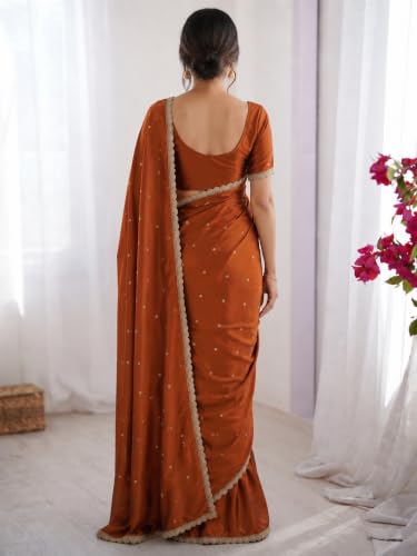 Image of Yashika Women's Rangoli Silk Blend Saree with Blouse Piece for Traditional Ethinic Wear Sari