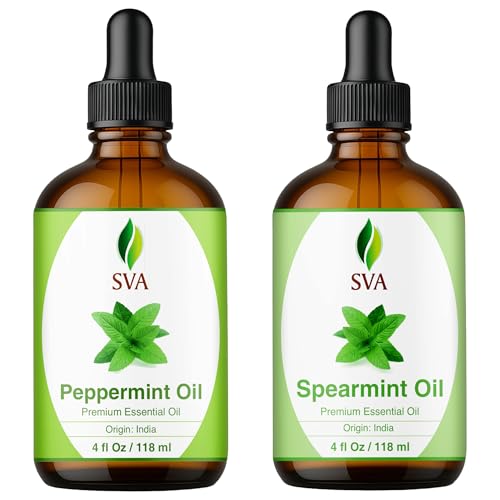 Aceite Esencial de Menta y Hierbabuena 4 oz Combo