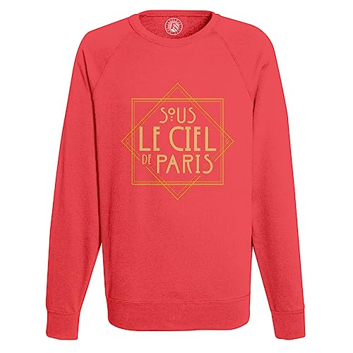 Sweat Shirt Homme Vintage Paris en coton premium brodé style luxe rétro