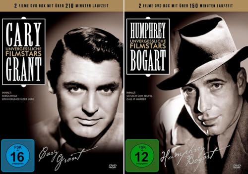 Unvergessliche Filmstars by (Cary Grant - Berüchtigt + Erinnerungen der Liebe) + by (Humphrey Bogart - Schach dem Teufel + Call - Mehr Infos/Bestellen