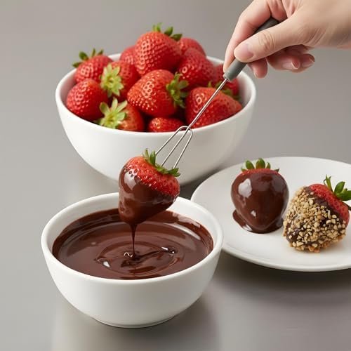 3PCS Chocolate Dipping Tools, Stainless Steel Candy Dipping Tools Set, Chocolate Dip Fork Baking Supplies, Cooking Supplie for Home Bakers Dishwasher Safe - 2