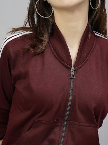 Image of UZARUS Women Cotton Full Zipper Sweatshirt Fleece Jacket for Winter