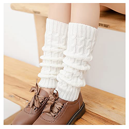 Erioctry 1Pair Women Knit Winter Thermal Warm Leg Warmers Crochet Knitted Long Socks Boot Cuffs Topper Knee Brace Pads Knee Warmers Clothing Accessories for Women Lady Girls Best Xmas Gift4