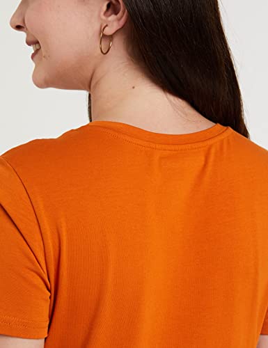 Image of Amazon Brand - Symbol Women Cotton Stretch Regular Fit Round Neck Half Sleeve T-Shirt (Available in Plus Sizes)