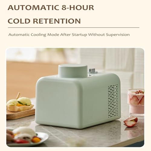 Frozen-Dessert-Maker mit Drehknopfsteuerung, automatische Eismaschine, 500 ml / 4 Modi, Softeismaschine, hält 8 Stunden kalt, Frozen-Yogurt-Maker mit abnehmbarem Paddel, zur Herstellung von Softeis – Bild 8