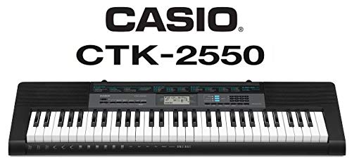 Image of casio keyboard CTK-2550, 61-Keys Standard Keyboard with Keyboard Stand /Adapter /Bag and Dust Cover Combo Pack