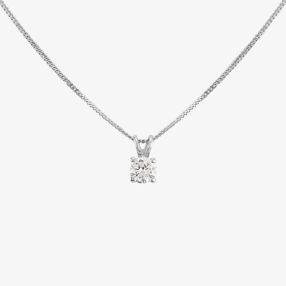 TJH Collection18ct White Gold 0.40ct Square Shaped Diamond Pendant NTP94D-18WG