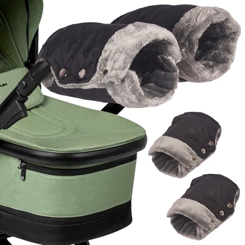 Unnosin Pushchair/Stroller/Pram Hand Muff, Waterproof Hand Gloves Warmer Mittens with