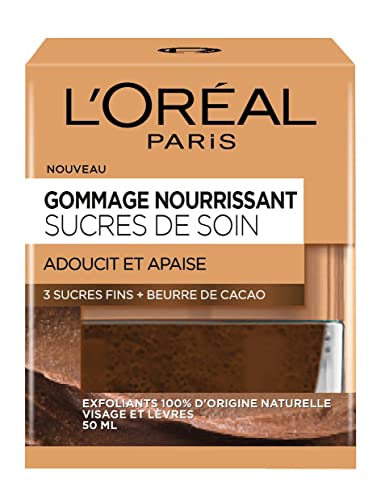 Gommage Nourrissant L'Oréal Paris contre la Peau Sèche et les Lèvres Gercées aux 3 Sucres