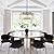 Modern Chandeliers for Dining Room,20" Black Gold Luxury Water Ripple Glass Bedroom Light Fixture,5-Light Glass Pendant Lights Kitchen Island for Living Room,Foyer