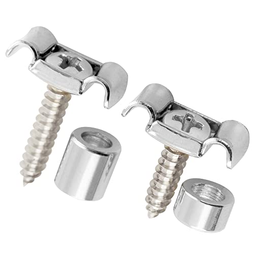 Musiclily Pro Vintage Retenedor de Cuerda de Acero Guias Cuerda String Trees Guides para Guitarra Eléctrica, Cromado(Set de 2)