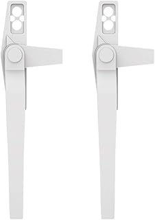 Window Locks,Window Handle, 4 Pieces Door and Window Handles, Polishing Aluminum Alloy White Black Door and Window Lock Push Window Door Handle (Color : Black, Size : 2 Pieces) (Color : Svart, Size