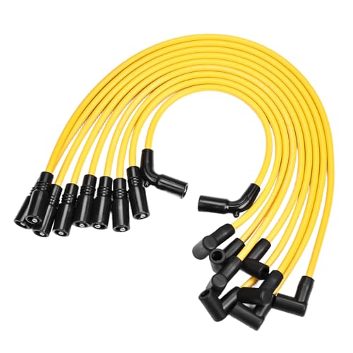 Spark Plug Wire Set Fit for Chevrolet Silverado 2500, Tahoe, Suburban 1500, Express 1500 2500, K1500, K2500 & Fit for GMC Yukon,Fit for Cadillac Escalade 1996-2003 Replaces# 9718Q 88862381 (Set of 9)