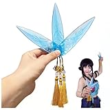 3-Piece 5 Inches Translucent Blue Soft Plastic Dagger Props Safe and Cut-Proof for Zoey Cosplay and Halloween Party