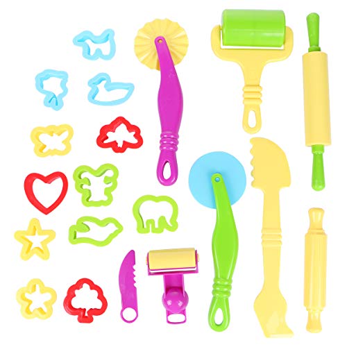 Gatuida Kit de Sable de Jeu Moules Animaux en Plastique pour Garçon et Filles, Accessoires Pâte à Modeler, Finition Soignée et Prise en Main Facile, pour...
