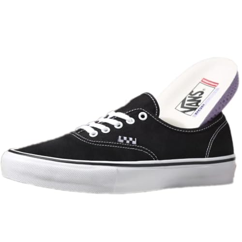 VANS Authentic Skate Sportschuhe für Skateboard, Sneakers, modisch, Unisex, für Erwachsene, mit herausnehmbarem Fußbett, Schwarz/Weiß, 43 EU