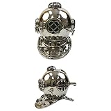 NauticalMart Aluminum Divers Helmet Mark Five - Chrome Finish Outdoor Camping Gear