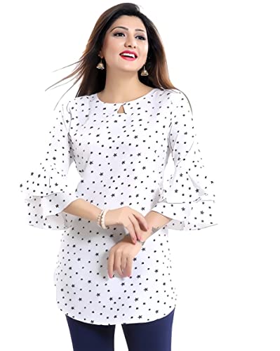 Image of White Crepe & Lace Crochet Midi Dress