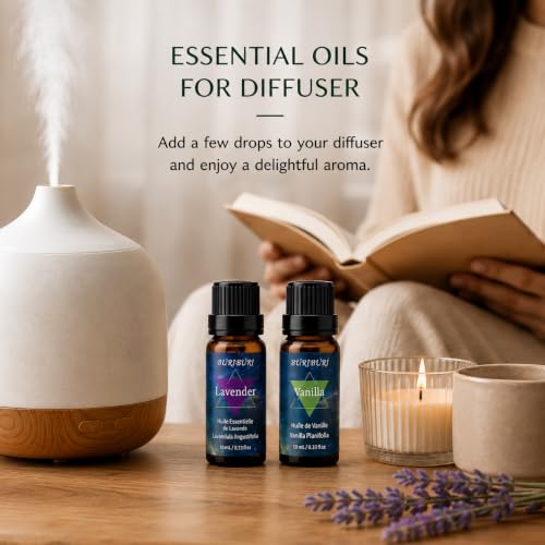 Image of BURIBURI Vanilla Lavender Essential Oil Set Aromatherapy 10MLx2