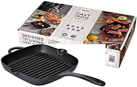 Denby Halo Cast Iron 25Cm Griddle Pan, 47 x 4 x 50.8 cm