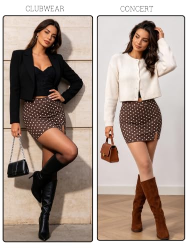 SimpleFun Polka Dot Skirt for Women Short Mini Skorts Coquette Bottoms L - image 6