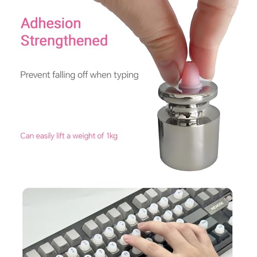 Pegatinas para teclado para uñas largas, 64 piezas adhesivas miniatura 5