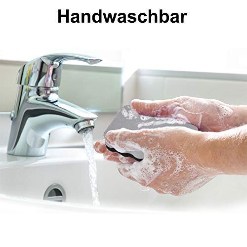 3er Set Whiteboard Schwamm, Magnetische und Handwaschbare Whiteboardlöscher, Mikrofaser Whiteboard Radierer für Flipchart, Memoboard, Magnettafel, Schreibtafel (3 Grey)