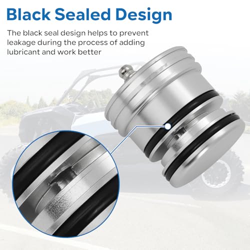 Image of Front Rear Wheel Bearing Greaser Tool Kit for Kawasaki Teryx KRX & KRX4 1000 - Aluminum Bearing Grease Injector with Double O-Ring Seals