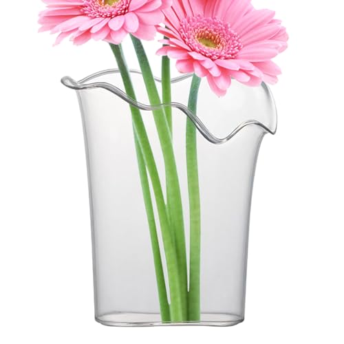 Florero De Acrílico - Florero De Acrílico Para Centro De Mesa Con Forma De Flor | Decoración Decorativa Moderna De Escritorio Para Bodas, Oficinas, Dormitorio, Mesa, Estantería, Hogar, Oficina, Sala D