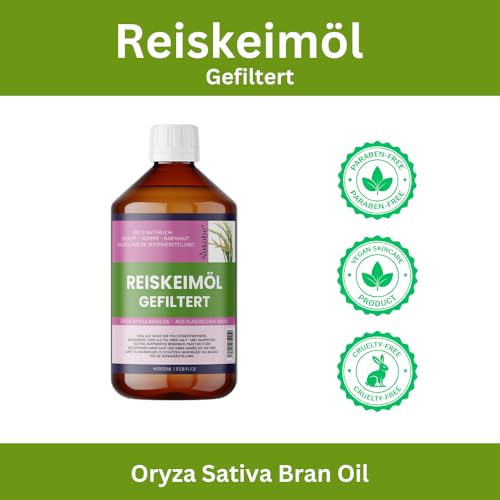 Premium Reiskeimöl – Leichtes Basisöl für DIY-Kosmetik, Seifen, Massage & Aromatherapie – Nakobe (1000ml)