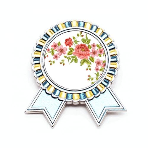 Broche roses rouges métal M pour raviver un vêtement uni ou trop simple