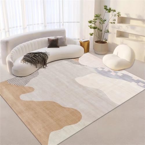 Alfombra de salón lavable para niños con textura cómoda moderna 2