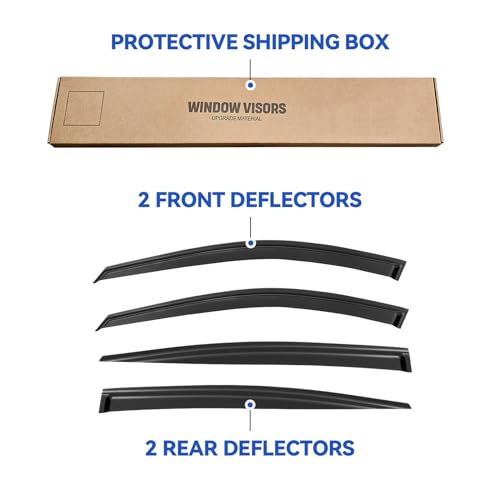 Image of Window Visors Rain Guards for 2019-2025 Nissan Altima, Out-Channel Window Vent Wind Deflectors Visors Shades for 19-25 Altima