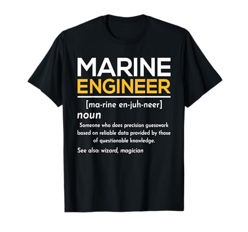 Définition ingénieur marin expert Typographie créative T-Shirt