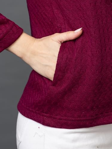 Image of Wear lusso Women Woolen V Neck Casual Wear Stylish Cardigan Sweaters for Winter with Side Pocket | Cozy and Warm Winter Sweater for Girls /Ladies