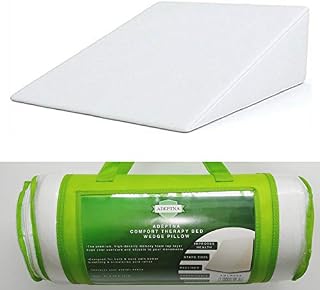 ADEPTNA Comfort Memory Foam Therapy Bed Wedge Pillow - Designed for Back Neck Pain - Better Breathing Circulation Acid Reflux  Washable Cover Included
