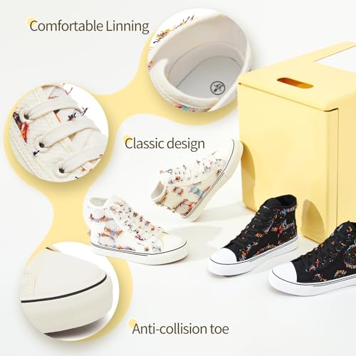 Image of yageyan Womens High Top Canvas Sneakers Lace up Fashion Shoes for Women Casual Classic