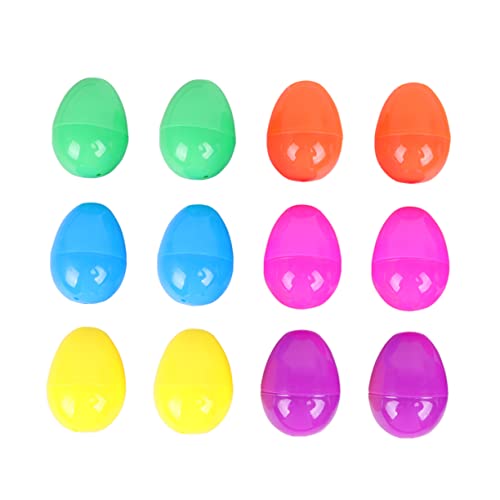 WOONEKY 12 piezas Huevos de Pascua Pintados para Sorpresa Creativa y Decorativa Juego Familiar