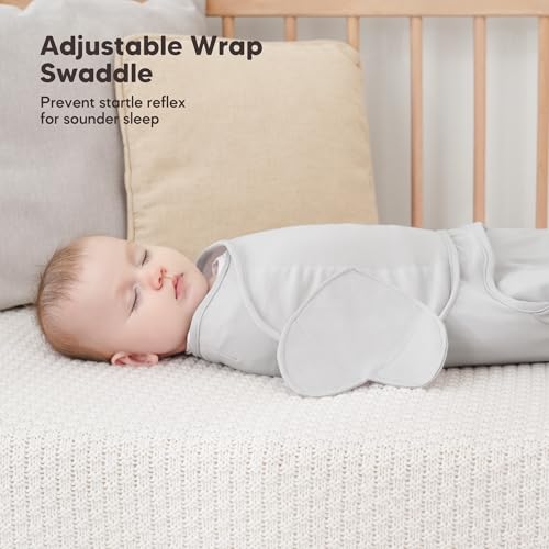 Image of Susurration Swaddle Sleep Sacks 3 Pack 100% Muslin Cotton Swaddle Blanket Small Baby Wrap for 0-3 Months Newborn Sleep Sack Girls,Boys,Infants Essentials,Adjustable Wearable Sleeping Sack (Brown)