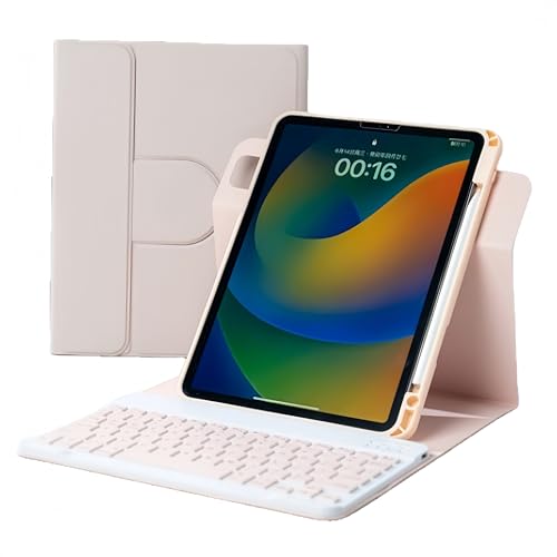 Housse avec Clavier Bluetooth MatePad Air12 2024 Huawei Rotatif 360 Magnétique Rose