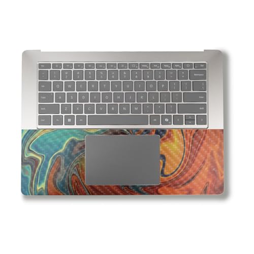 Image of Carbon Fiber Laptop Skin Compatible with Surface Laptop 7 15 inch (2024) - Lava Water - Premium 3M Vinyl Protective Wrap Decal Cover - Easy to Apply | Crafted in The USA by MightySkins