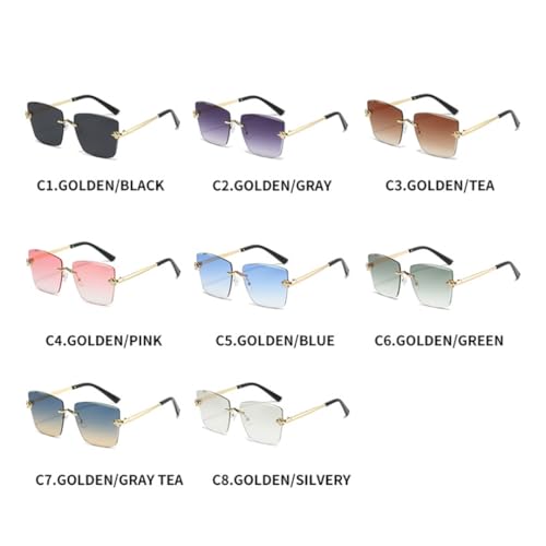 Lunettes de soleil de luxe dorées avec verres dégradés chic