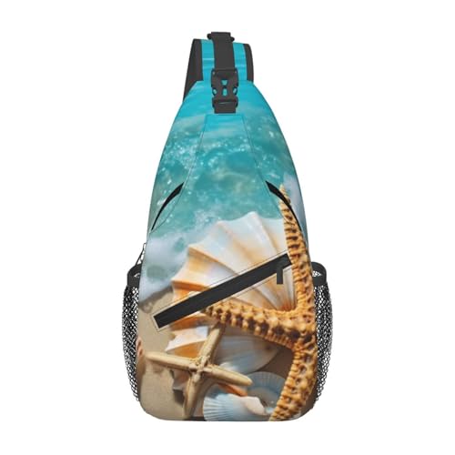 Bolso cruzado de pecho para hombre estilo sling negro miniatura 1