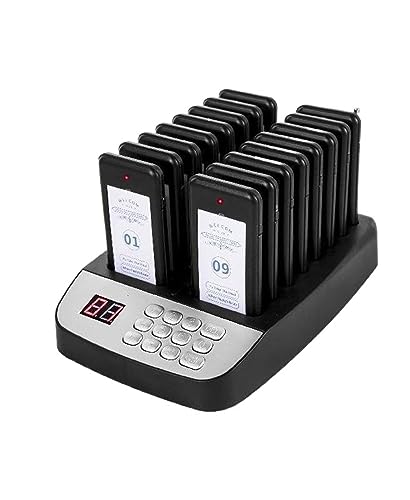 PANDAJOJO Wireless Restaurant Buzzer Pager 16 Coasters Paging Guest Calling Queuing System for Coffee Dessert Burger Shop Food Truck (Color : Touch Screen), 1005004570127359
