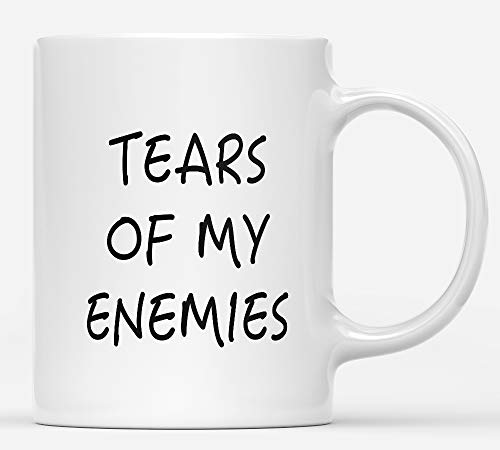 Summerjokes TEARS OF MY ENEMIES | Coffee Mug | Perfect for Sarcastic Men, Women, Fathers, Boyfriends, Sons, Military, and Coworkers | Cool Birthday, Valentines, Christmas, and Fathers Day Gift