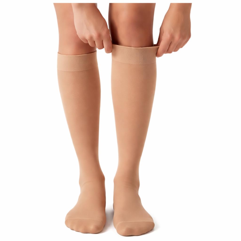 actifi Sheer de la mujer 20 – 30 mmHg medias de compresión ( – Cerrado en los dedos, rodilla alta