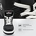 Airwalk Arena Mid Top Composite Toe Men’s Industrial Work Shoes, Black/White, Size 10, Medium, Comfortable & Light Work Shoes for Men, Electric Hazard, Slip Resistant